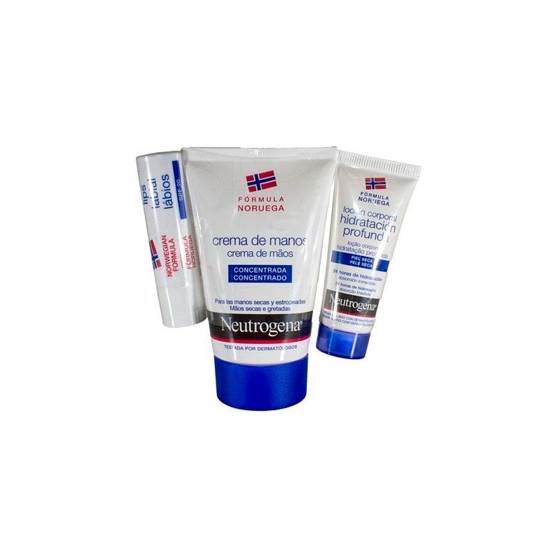 Neutrógena Crema manos concentrada 50ml + Stick labial SPF20 + locion