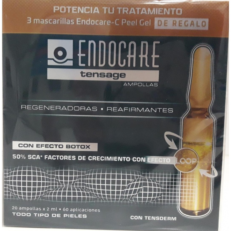Endocare Tensage 20x2 Ampollas+Tratamiento Piel Nueva