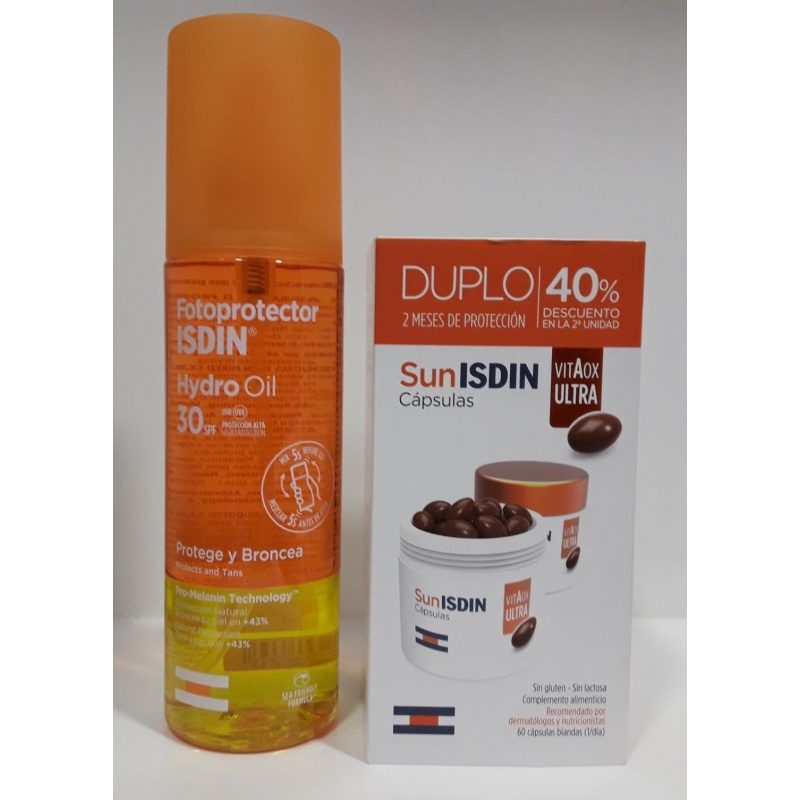 SunIsdin Cápsulas Duplo+Hydro Oil SPF30+ 200ml Preciop Especial