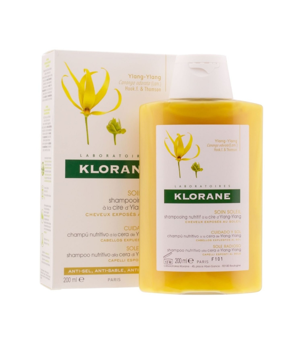 Klorane Champú A La Cera De Ylang Ylang 200ml