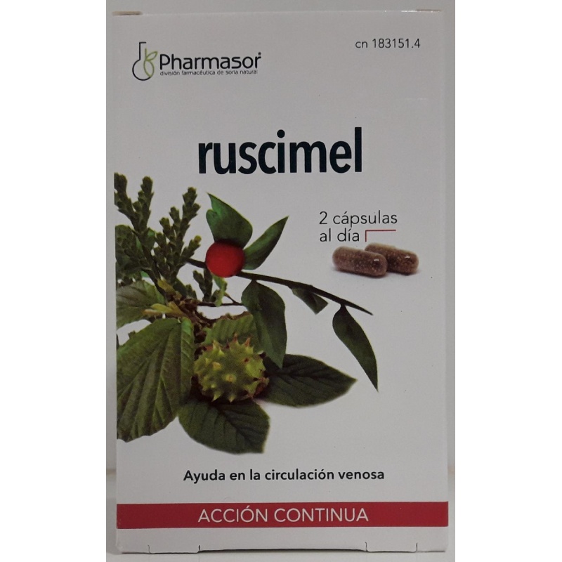 Ruscimel Pharmasor 30 Cápsulas Acción Continua