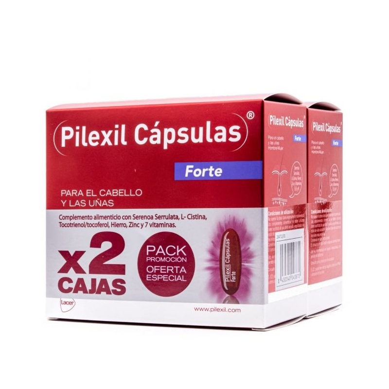 Pilexil Forte 100 Cápsulas Pack 2 Cajas