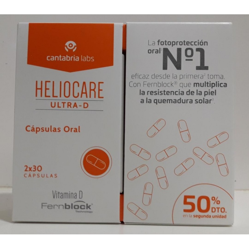 Duplo Heliocare Ultra D Cápsulas 50% segunda unidad