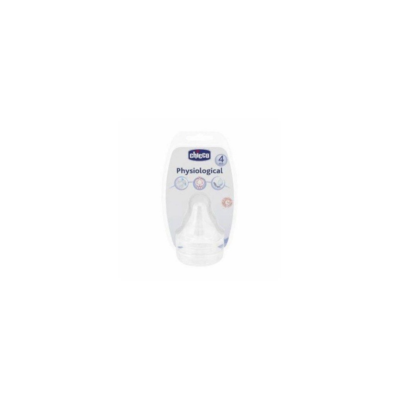 Chicco tetina silicona +4m boca ancha flujo rapido 2 unidades
