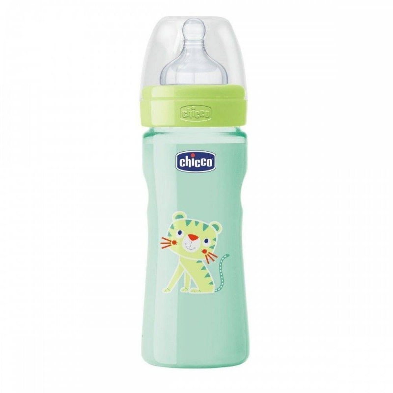 Chicco biberon flujo medio silicona verde 2m+ 250ml