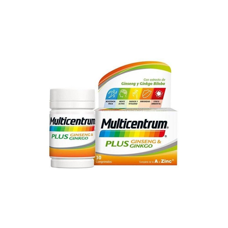 Multicentrum plus ginseng & ginkgo 30 comprimidos