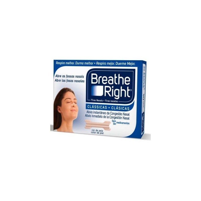 Breathe right tiras nasales clasicas grandes 30 unidades