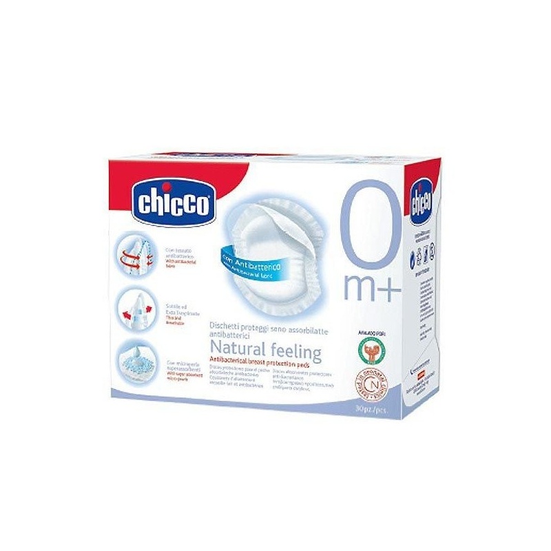 Discos Absorbentes Chicco Lactancia Antibacterias 60 unidades