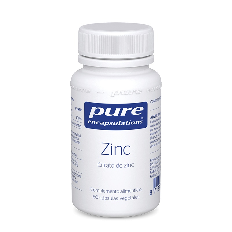 Pure Encapsulations Zinc 60 Cápsulas vegetales.