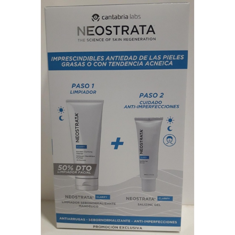 Pack Neostrata Clarify Limpiador Mandélico 200ml+ Salizinc Gel 50ml