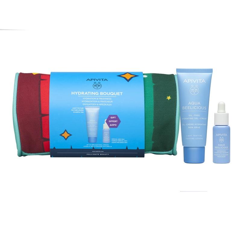 Apivita Neceser Aqua Beelicious Gel Crema 50ml + Booster 10ml