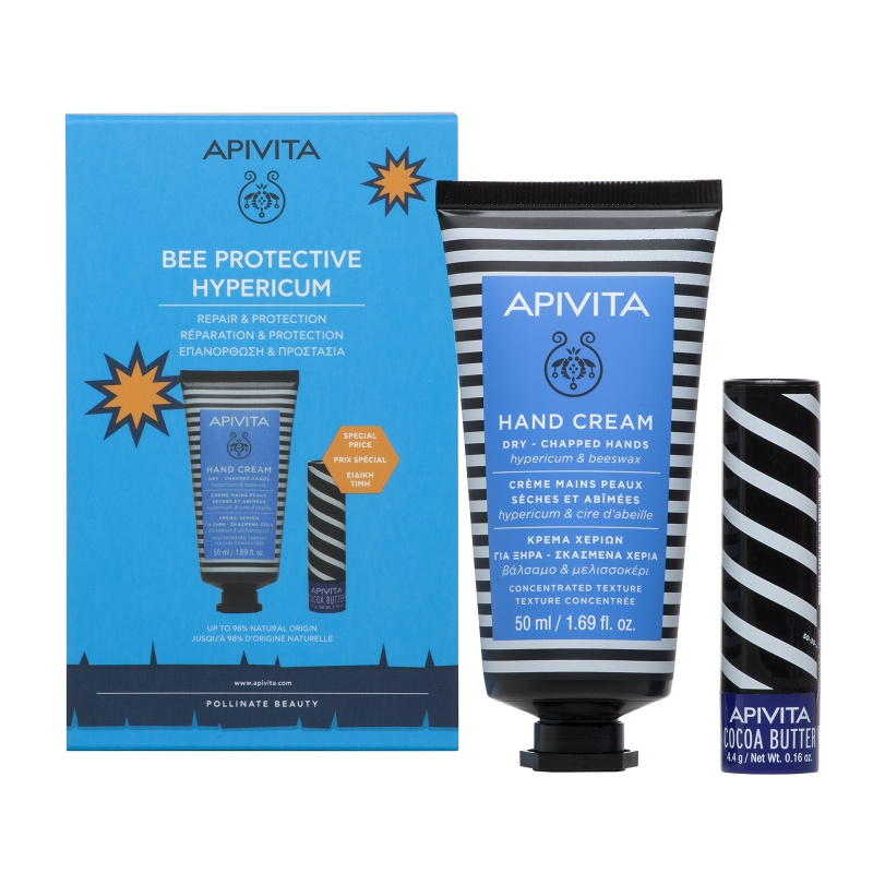 Apivita Pack Crema Manos Reparadora 50ml + Labial