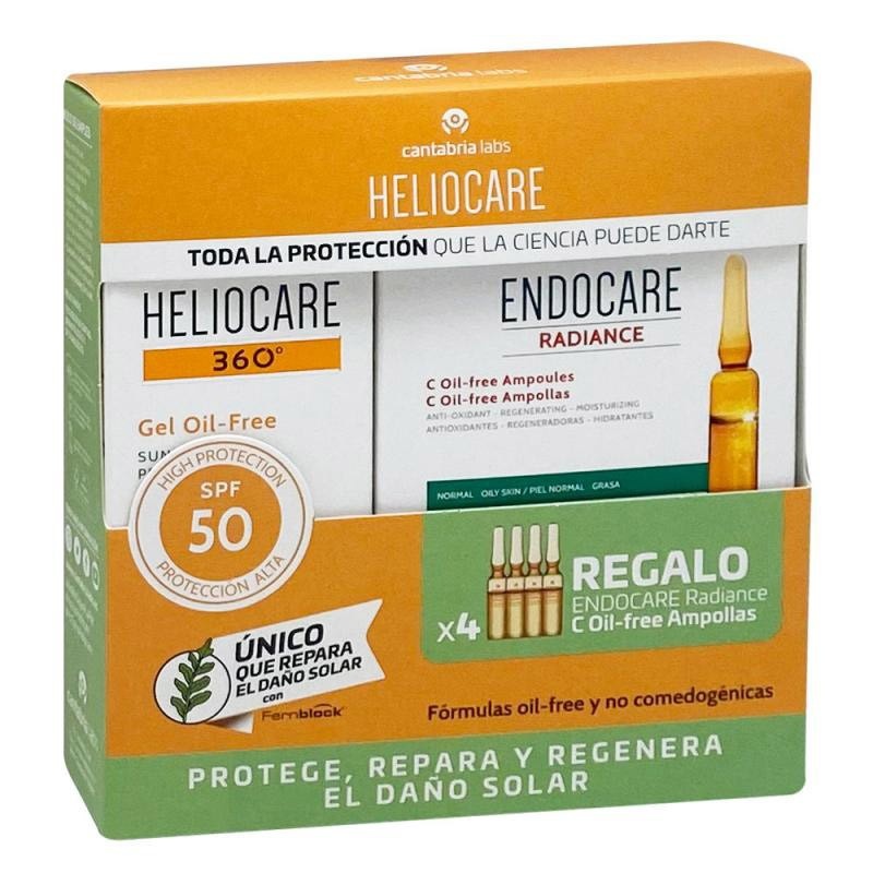 PACK HELIOCARE GEL OIL FREE 50ML+ ENDOCARE 4 AMPOLLAS