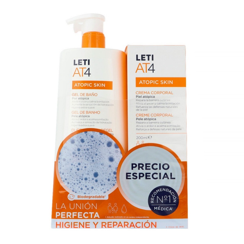 LETI AT4 PACK GEL 750 + LECHE 200ML