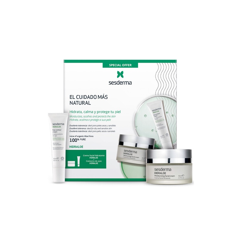 Hidraloe Crema Sesderma 50ml+Hidraloe Contorno de Ojos 15ml