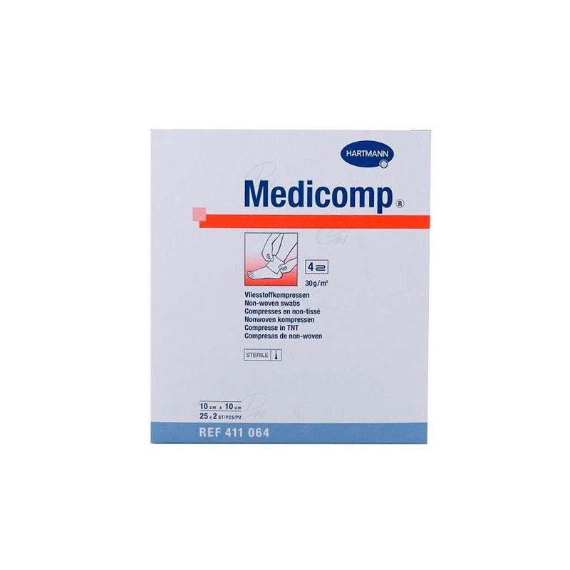 MEDICOMP NON-WOVEN 10X10 25X2 UNIDADES