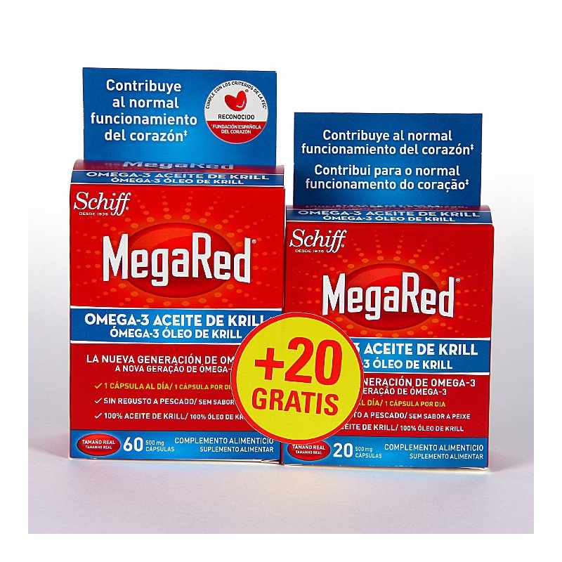 MEGARED 500 MG 60+20 CAPSULAS