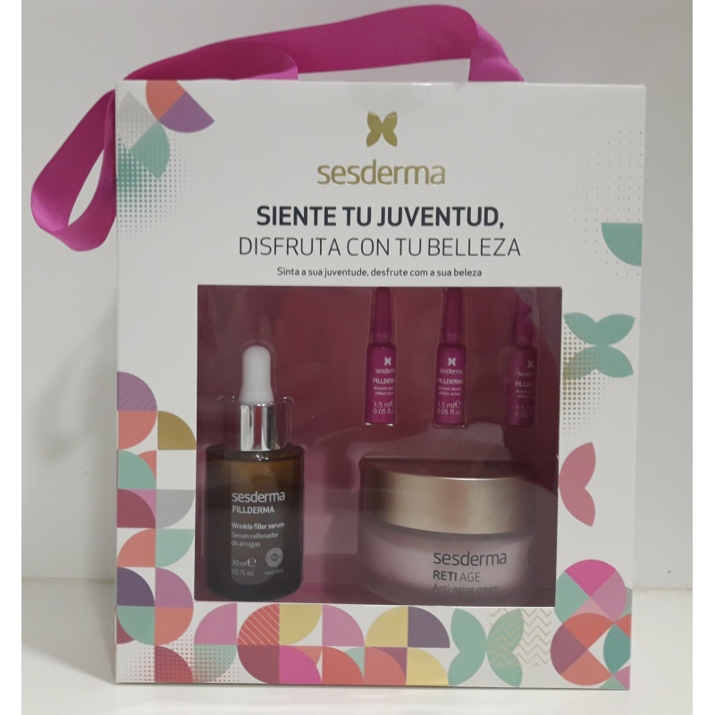 Sesderma Pack Antiedad Retiage Crema 50ml + Fillderma Sérum 30 ml + 3 Ampollas Fillderma