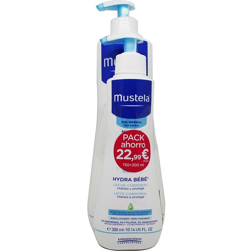 Pack Mustela Hydra Bebé Cuerpo 750+300ml